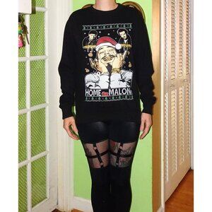 Post Malone Black Ugly Christmas Sweatshirt M Home Malone